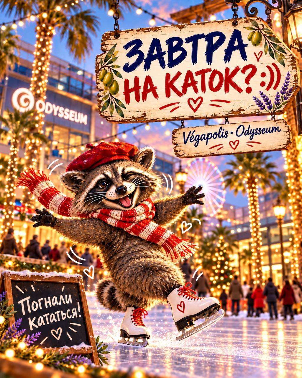 Poster: “Skating tomorrow? Végapolis · Odysseum”
